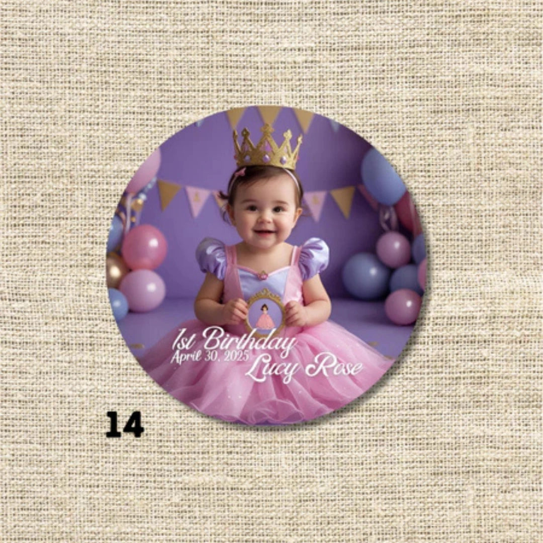 2.5" Round Custom Photo Pins Bulk Order - Minimum 30 pcs
