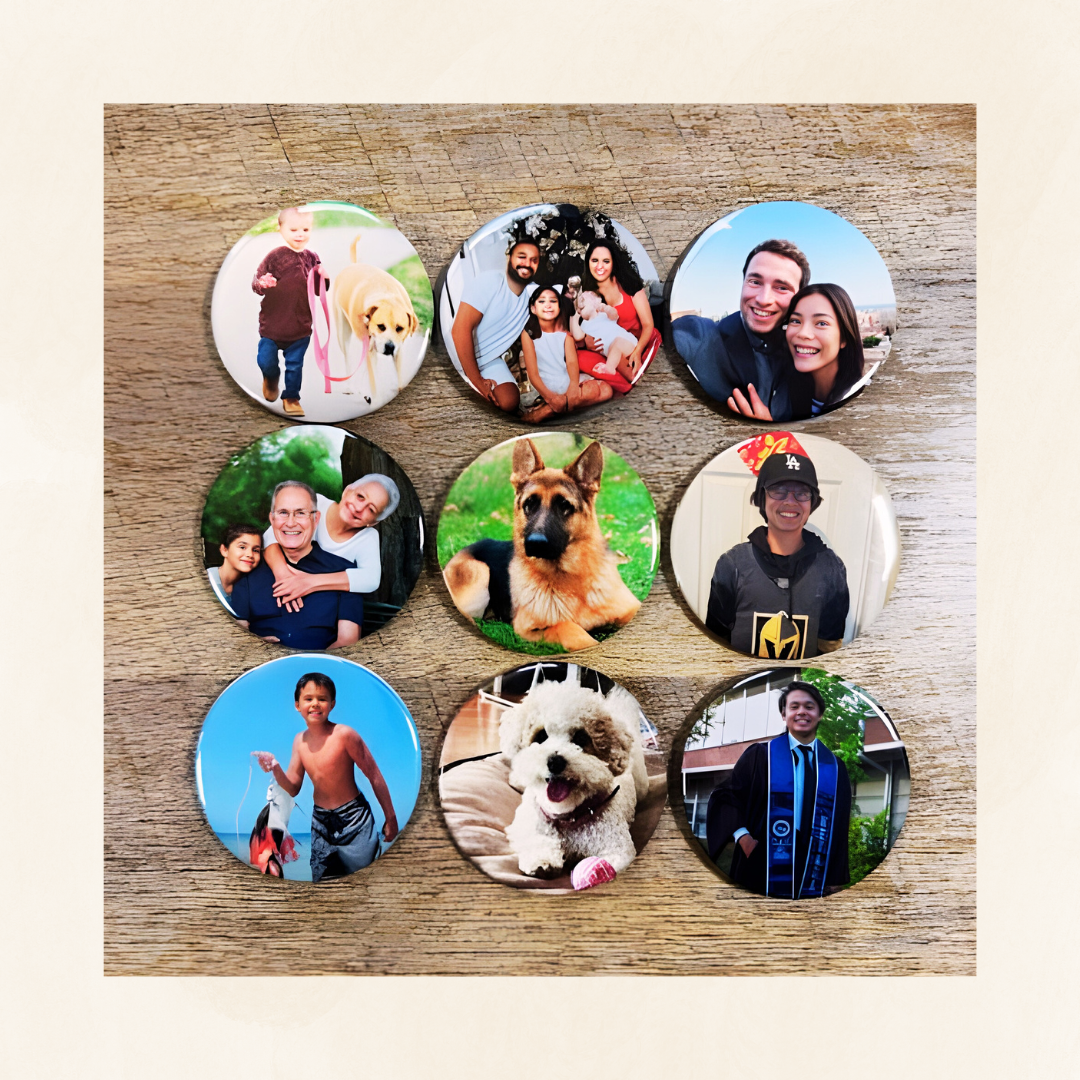 2.5" Round Custom Photo Magnets (Set of 6)