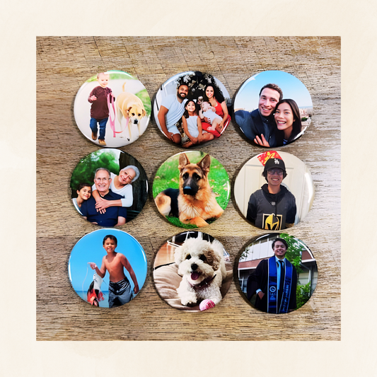 2.5" Round Custom Photo Magnets (Set of 6)