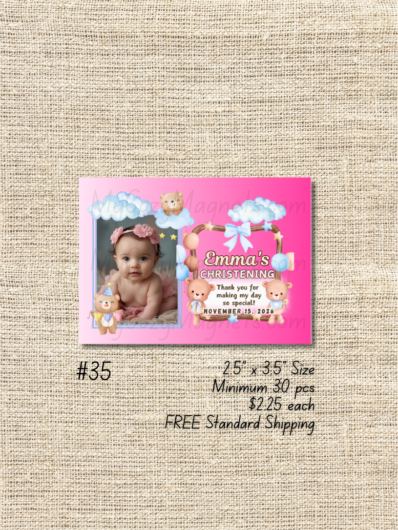 2.5"x3.5" Baptism Bulk Order - Minimum 30 pcs