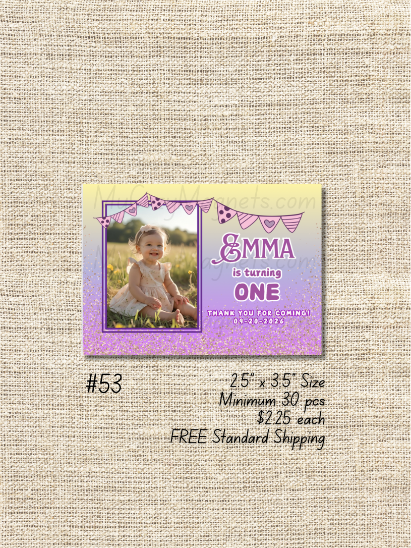 2.5"x3.5" Birthday Bulk Order - Minimum 30 pcs