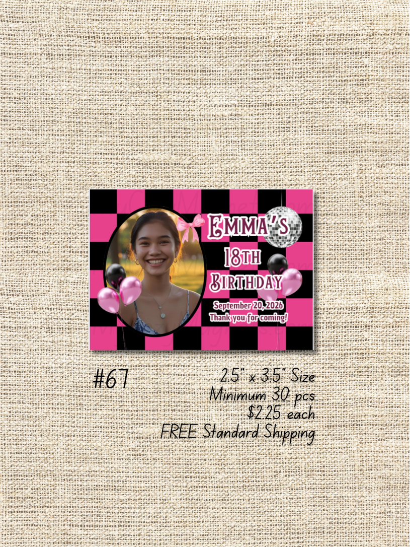2.5"x3.5" 18th Birthday Bulk Order - Minimum 30 pcs