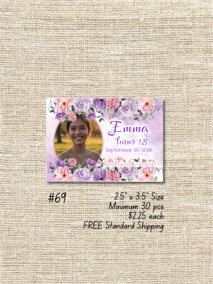 2.5"x3.5" 18th Birthday Bulk Order - Minimum 30 pcs