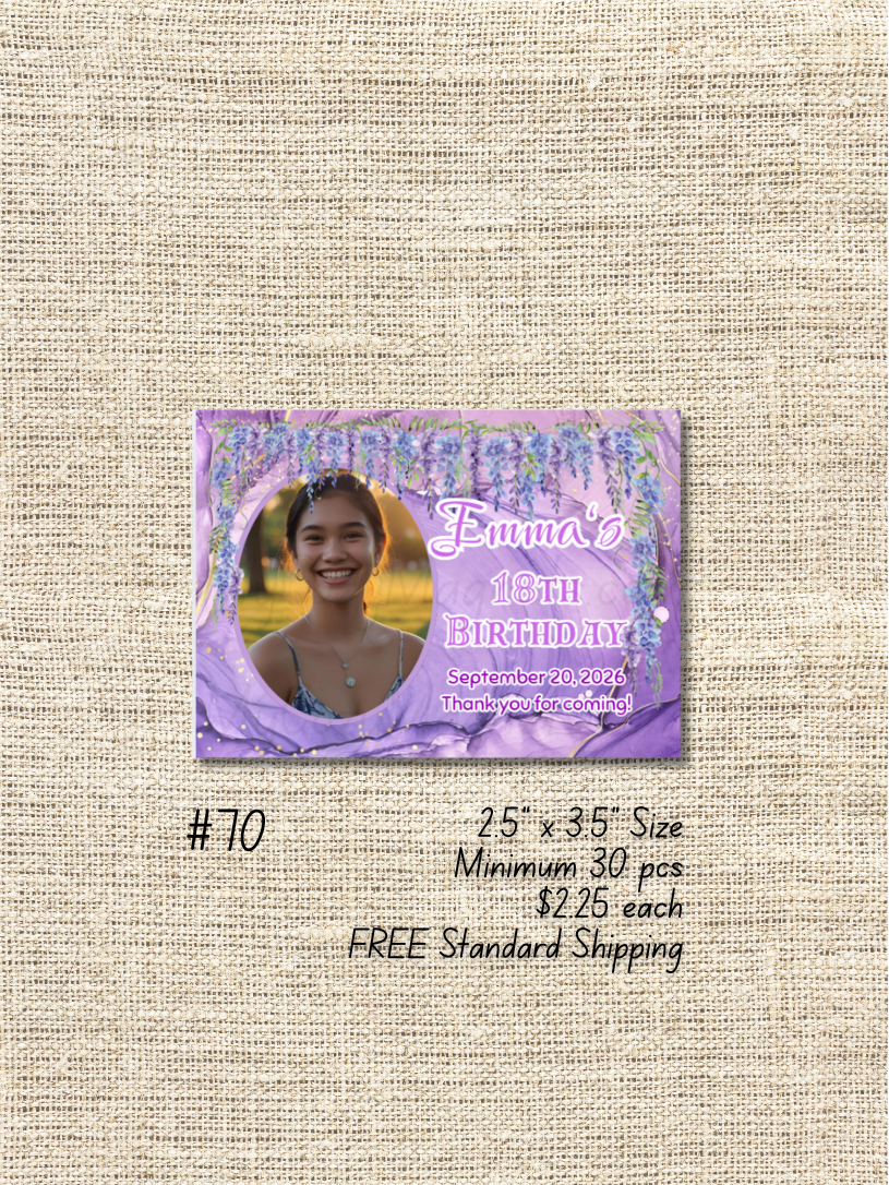2.5"x3.5" 18th Birthday Bulk Order - Minimum 30 pcs