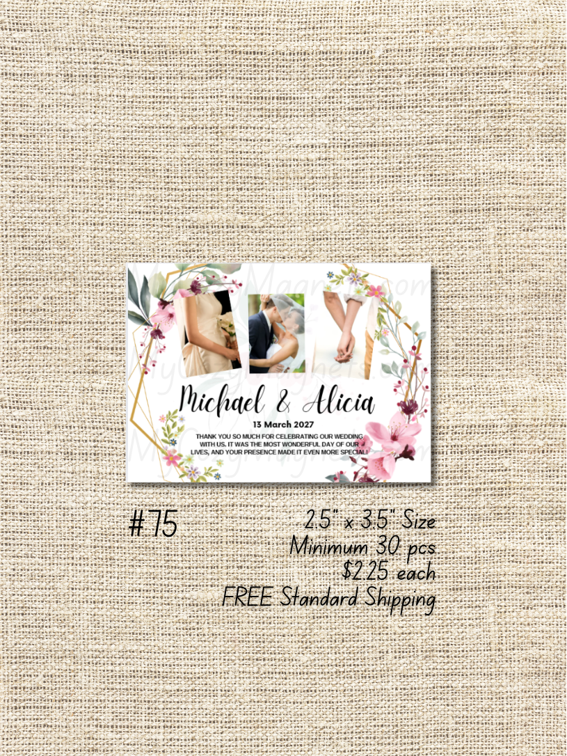 2.5"x3.5" Wedding Bulk Order - Minimum 30 pcs