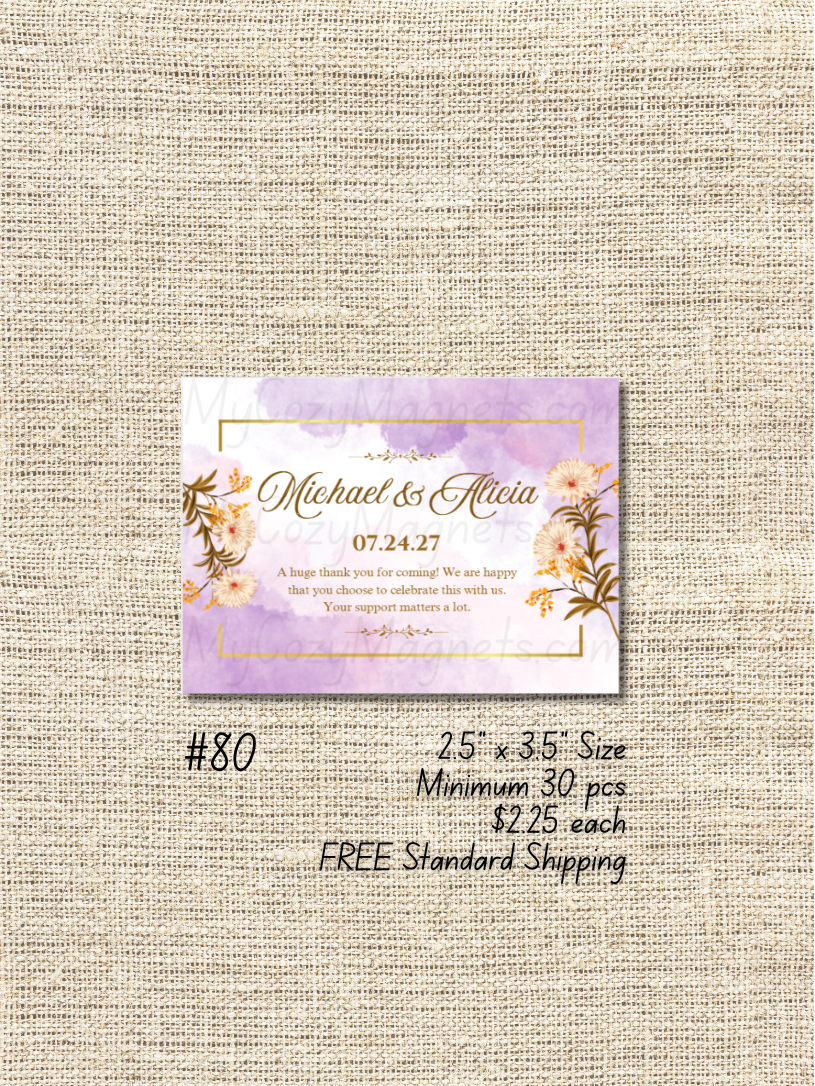 2.5"x3.5" Wedding Bulk Order - Minimum 30 pcs