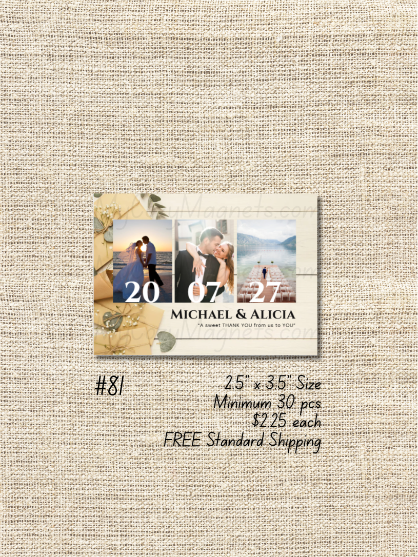 2.5"x3.5" Wedding Bulk Order - Minimum 30 pcs