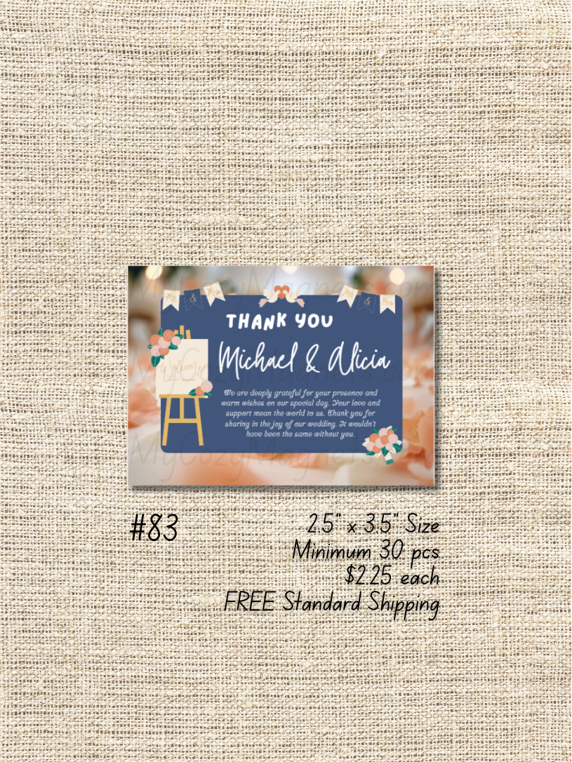 2.5"x3.5" Wedding Bulk Order - Minimum 30 pcs