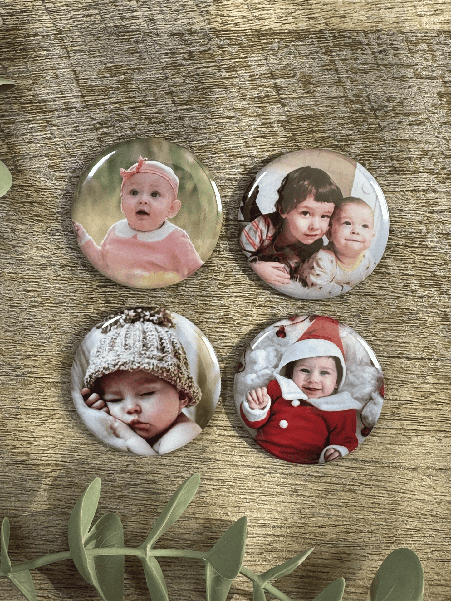 1.5" Round Custom Photo Pinback Buttons (Set of 12)