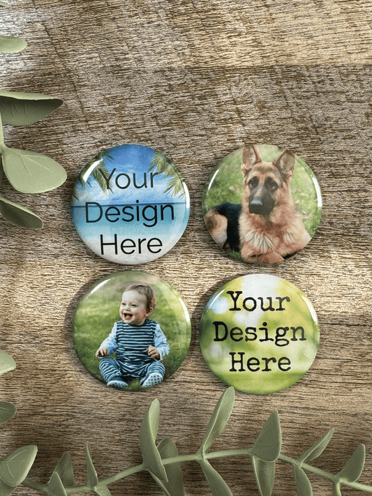 1.5" Round Custom Photo Pinback Buttons (Set of 12)