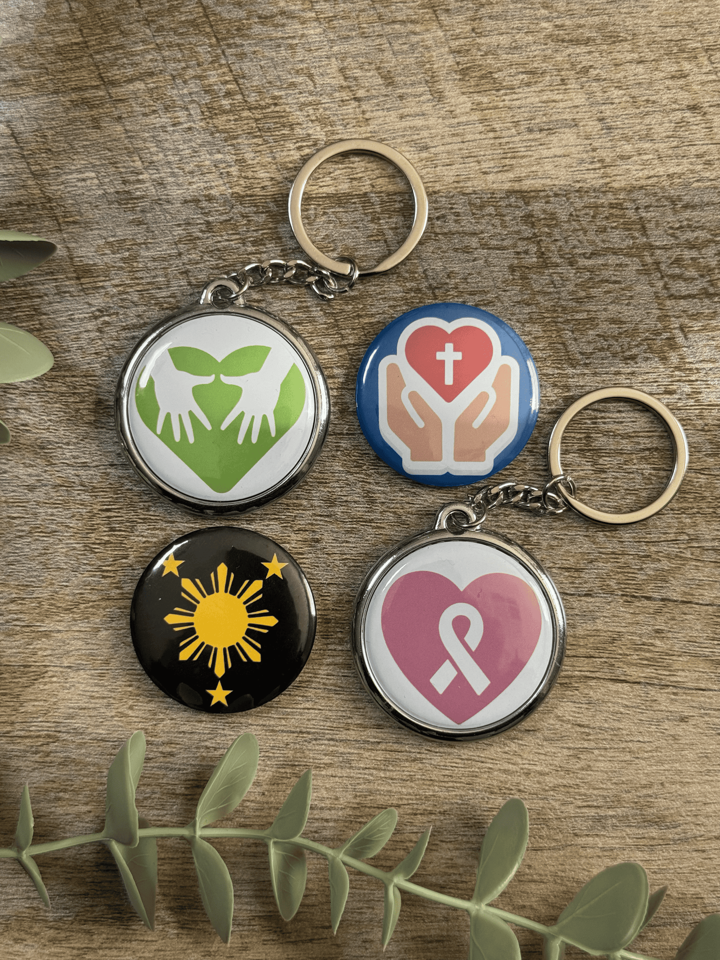 1.5" Round Custom Photo Keychains (Set of 12)