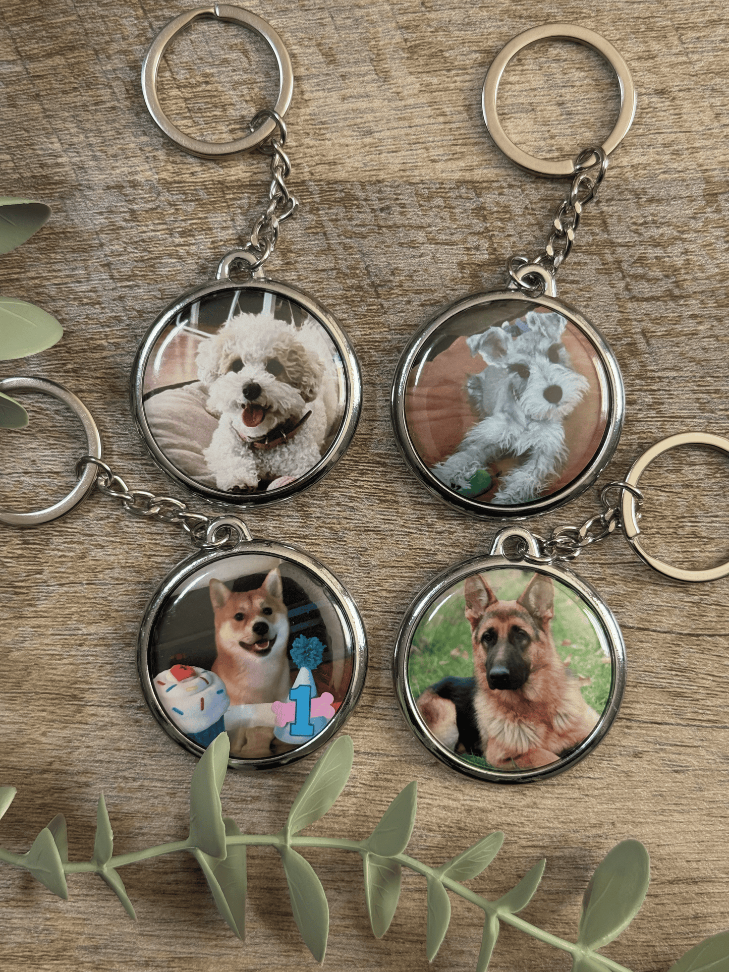1.5" Round Custom Photo Keychains (Set of 12)