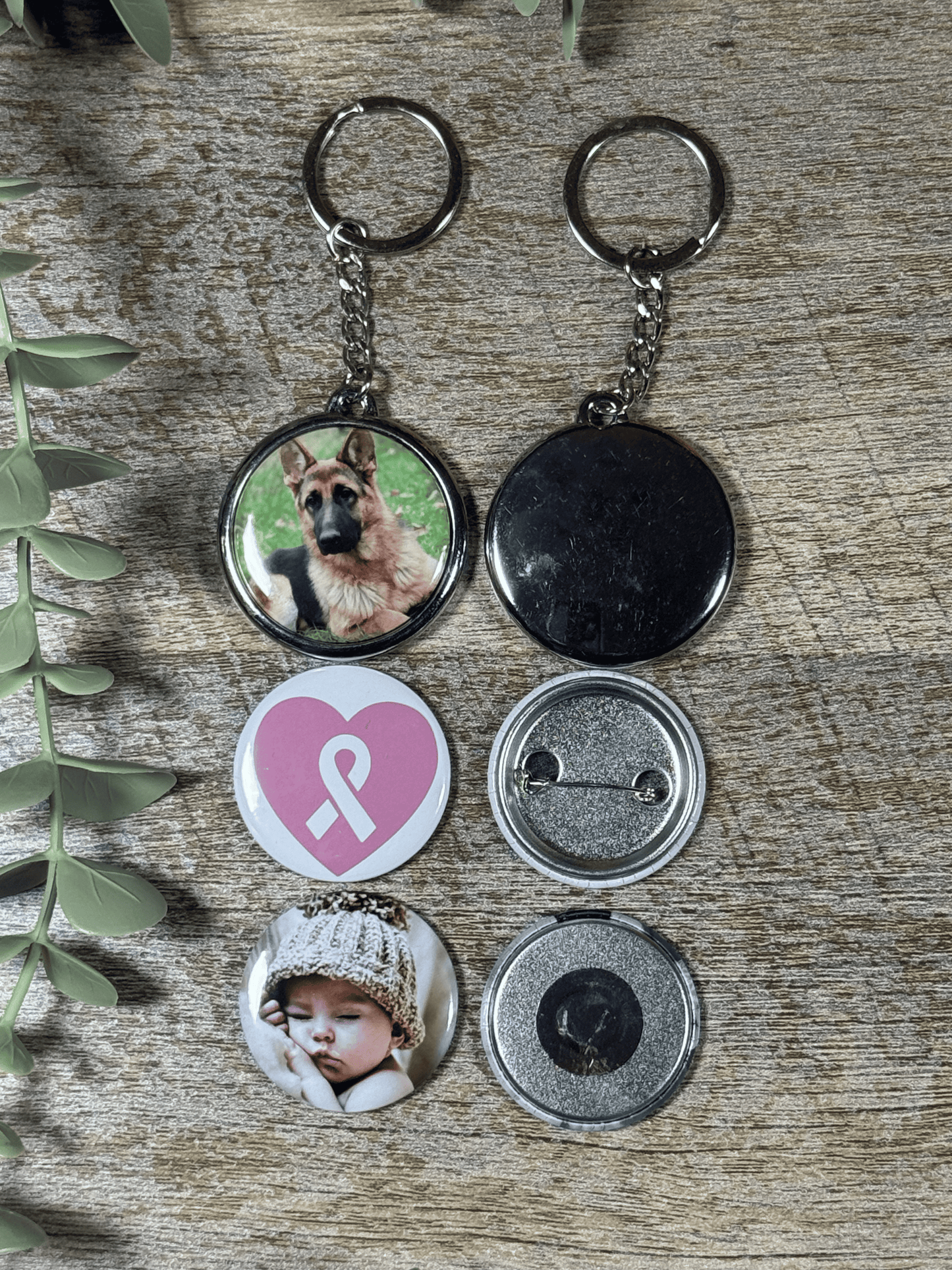 1.5" Round Custom Photo Keychains (Set of 12)