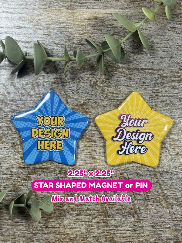 Custom Star Shaped Photo Button