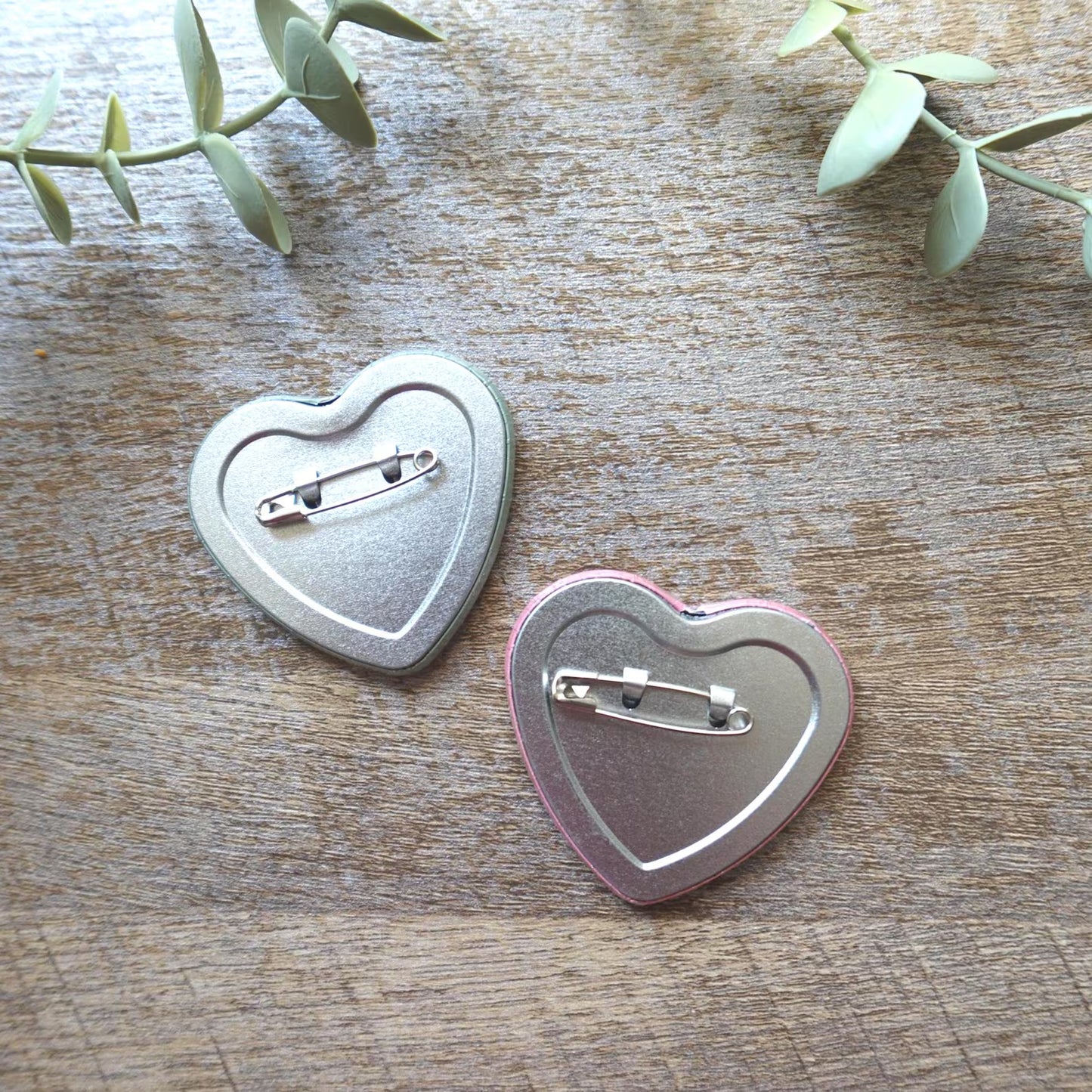 Heart Wedding Party Pins