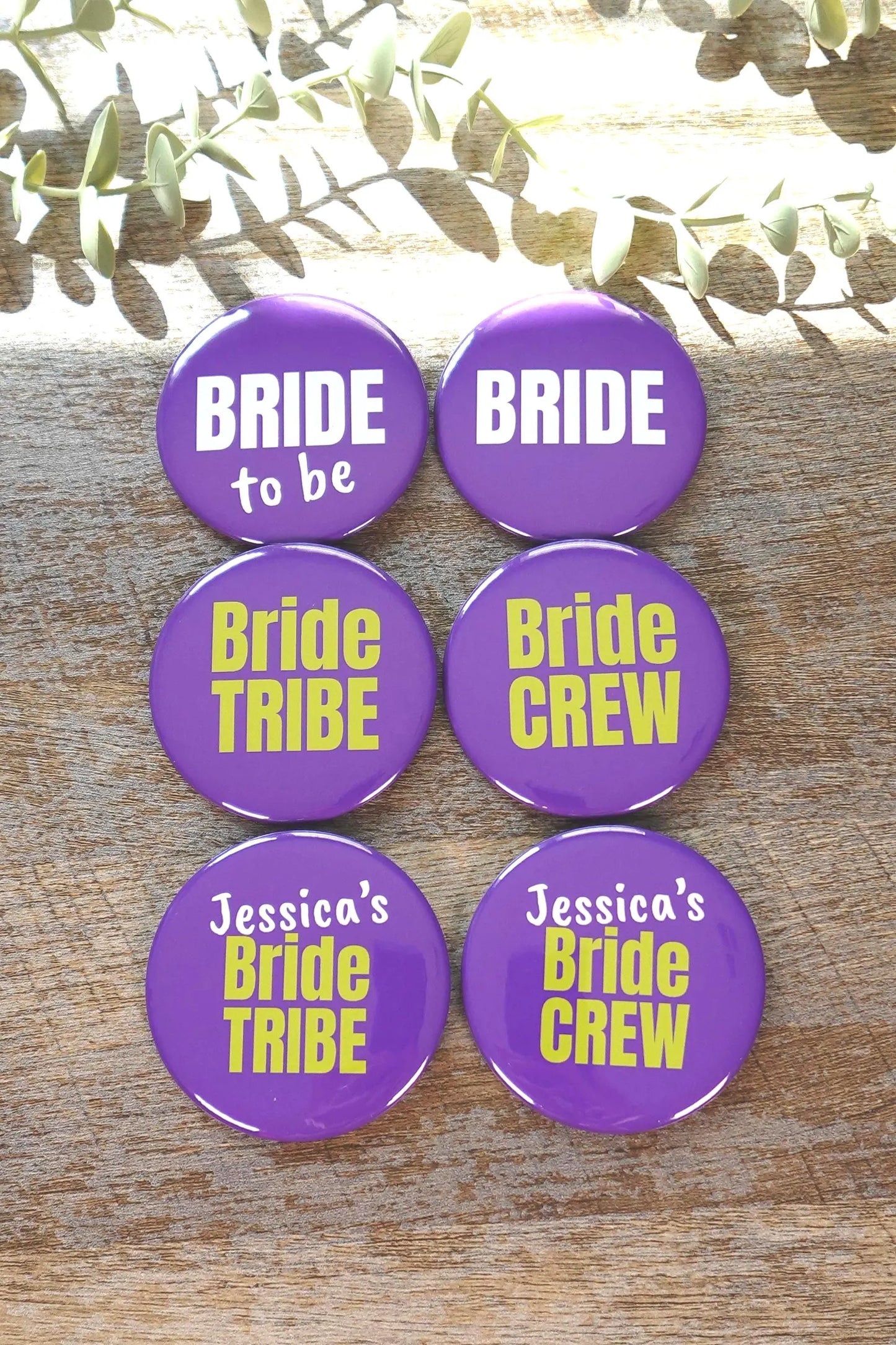 Bridal Party Pins – Bride, Tribe, Crew, Bachelorette Favors