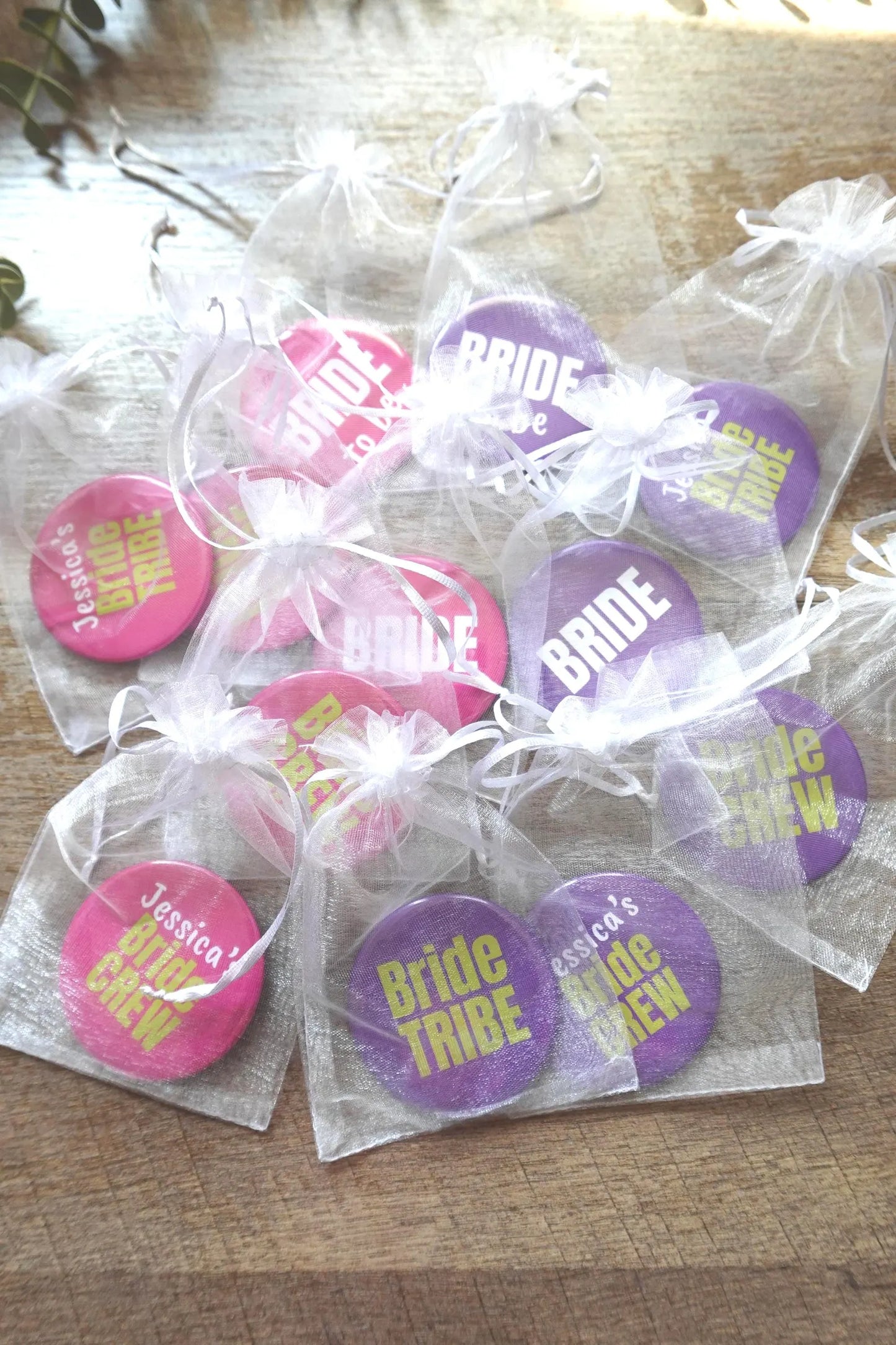 Bridal Party Pins – Bride, Tribe, Crew, Bachelorette Favors