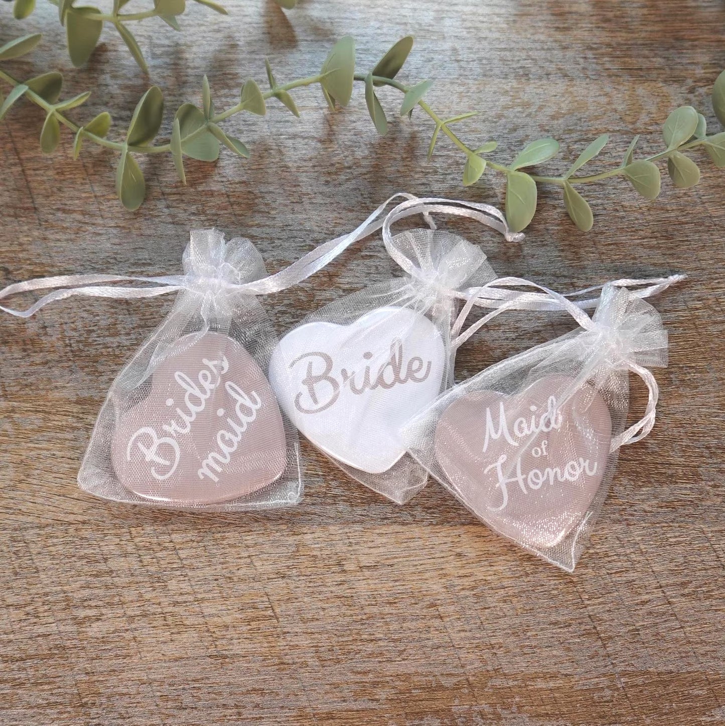 Heart Wedding Party Pins