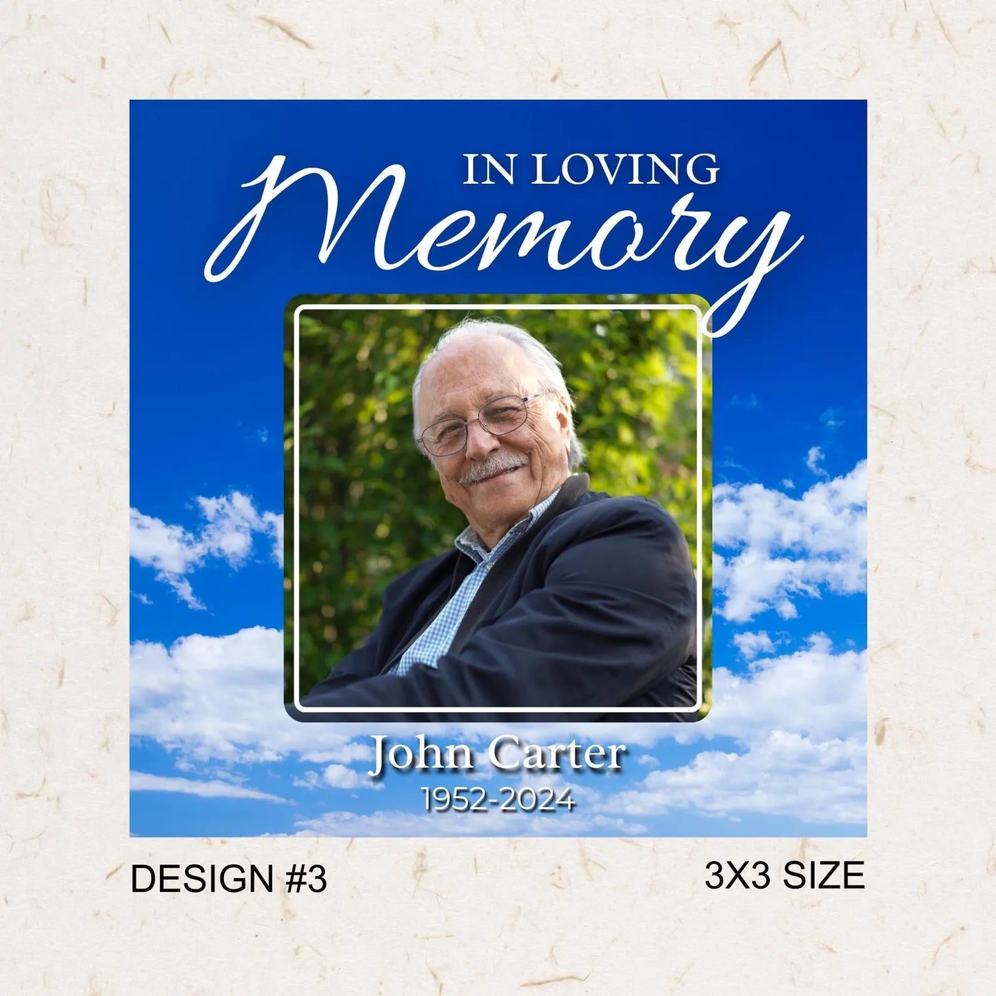 Personalized Memorial Photo Magnet | 3x3 Square